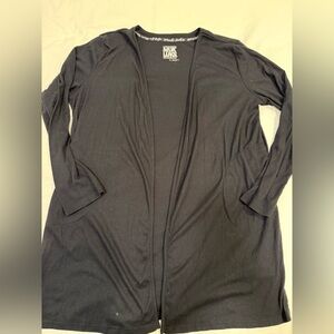 Muk Luks Black Ribbed Cardigan